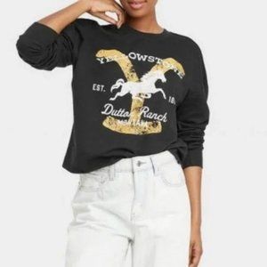 Yellowstone Dutton Ranch Graphic Sweatshirt Womens Sz XS